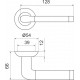 Ручка Armadillo (Армадилло) раздельная R.LD54.Stella (Stella LD28) SN/CP-3 матовый никель/хром TECH (кв. 8х140)