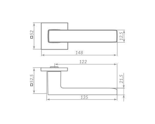 Ручка Punto (Пунто) раздельная K.ARC.Q52.TERRA SSC-16 сатин.хром