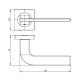 Ручка Ajax (Аякс) раздельная K.JK51.SPLINE (SPLINE JK) BL-24 черный