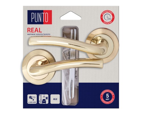 Ручка Punto (Пунто) раздельная LM/A R.TLK52.REAL/HD SG/GP-4 мат.золото/золото Ручка Punto (Пунто) раздельная LM/A R.TLK52.REAL/HD SG/GP-4 мат.золото/золото
