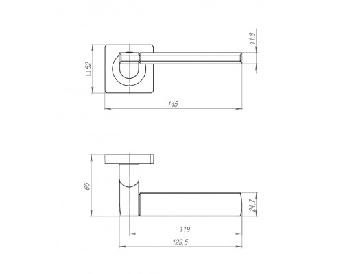 Ручка Ajax (Аякс) раздельная K.JK51.LIFT (LIFT JK) BL-24 черный Ручка Ajax (Аякс) раздельная K.JK51.LIFT (LIFT JK) BL-24 черный