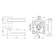 Ручка Fuaro (Фуаро) раздельная K.DM51.FLASH (FLASH DM) CP/WH-19 хром/белый