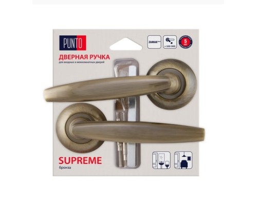 Ручка Punto (Пунто) раздельная SUPREME ZR/HD ABG-6 бронза Ручка Punto (Пунто) раздельная SUPREME ZR/HD ABG-6 бронза