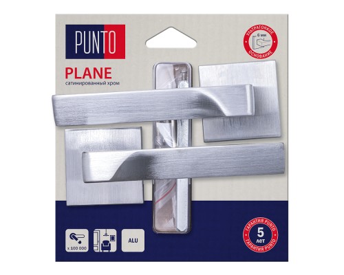 Ручка Punto (Пунто) раздельная LM/A K.QS52.PLANE/HD SSC-16 сатин. хром Ручка Punto (Пунто) раздельная LM/A K.QS52.PLANE/HD SSC-16 сатин. хром