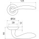 Ручка Armadillo (Армадилло) раздельная R.LD54.Virgo (Virgo LD57) SN/CP-3 матовый никель/хром