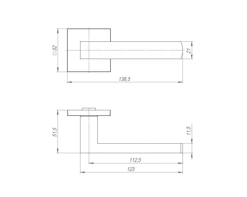 Ручка Ajax (Аякс) раздельная K.JS51.OPTIMAL SSC-16 сатинированный хром Ручка Ajax (Аякс) раздельная K.JS51.OPTIMAL SSC-16 сатинированный хром