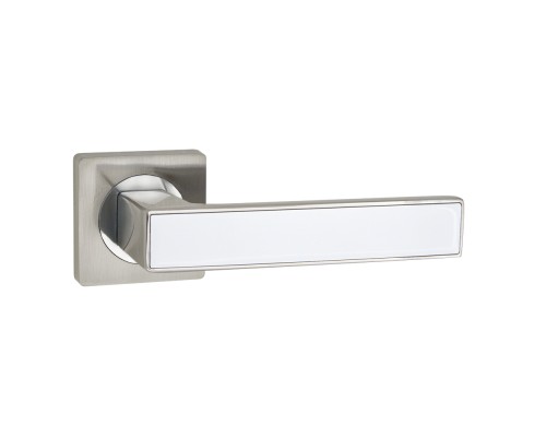 Ручка Ajax (Аякс) раздельная K.JK51.OPTIMA plus (OPTIMA plus JK) SN/WH-19 матовый никель/белый Ручка Ajax (Аякс) раздельная K.JK51.OPTIMA plus (OPTIMA plus JK) SN/WH-19 матовый никель/белый