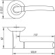 Ручка Ajax (Аякс) раздельная R.JR54.RODEO (RODEO JR) SN/CP-3 матовый никель/хром