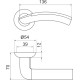 Ручка Armadillo (Армадилло) раздельная R.LD54.Libra27 (Libra LD27) SN/CP-3 матовый никель/хром