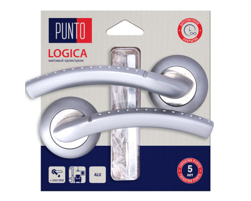 Ручка Punto (Пунто) раздельная LM/A R.TL54.LOGICA/HD SC/CP-16 матовый хром/хром Ручка Punto (Пунто) раздельная LM/A R.TL54.LOGICA/HD SC/CP-16 матовый хром/хром