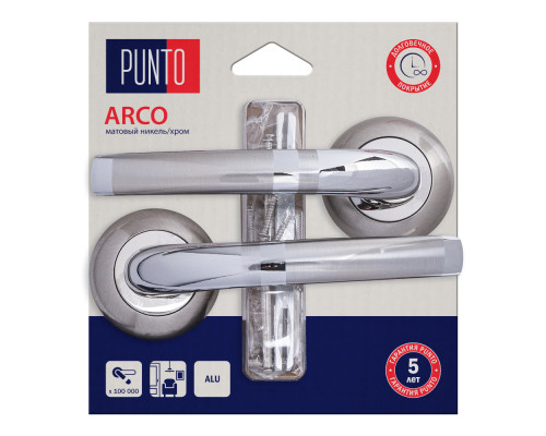 Ручка Punto (Пунто) раздельная LM/A R.TL54.ARCO/HD SN/CP-3 матовый никель/хром Ручка Punto (Пунто) раздельная LM/A R.TL54.ARCO/HD SN/CP-3 матовый никель/хром