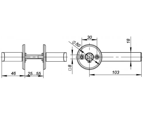 Ручка Fuaro (Фуаро) раздельная R.FIN50.H-0661 (H-0661) СP хром Ручка Fuaro (Фуаро) раздельная R.FIN50.H-0661 (H-0661) СP хром