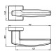Ручка Armadillo (Армадилло) раздельная K.USQ52.ARC (ARC USQ2) BB/SBB-17 кор.бронза/мат.кор.бронза