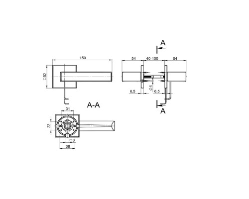 Ручка Fuaro (Фуаро) раздельная K.DM51.Straight (Straight DM) SSG-39 сатинированное золото Ручка Fuaro (Фуаро) раздельная K.DM51.Straight (Straight DM) SSG-39 сатинированное золото