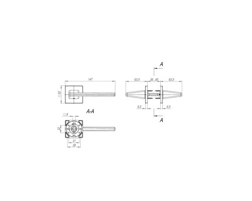 Ручка Fuaro (Фуаро) раздельная K.SL52.PRIME (PRIME SL) SSC-16 сатинированный хром Ручка Fuaro (Фуаро) раздельная K.SL52.PRIME (PRIME SL) SSC-16 сатинированный хром