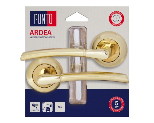 Ручка Punto (Пунто) раздельная LM/A R.TL54.ARDEA/HD SG/GP-4 матовое золото/золото Ручка Punto (Пунто) раздельная LM/A R.TL54.ARDEA/HD SG/GP-4 матовое золото/золото