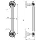 Ручка-скоба Armadillo (Армадилло) PULL.CL250.Matador ( Matador PULL CL) SILVER-925 серебро 925