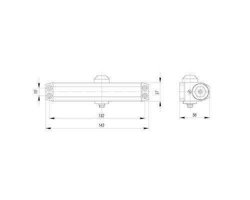 Доводчик Ajax (Аякс) дверной DCTR15-60 hold open WH белый Доводчик Ajax (Аякс) дверной DCTR15-60 hold open WH белый