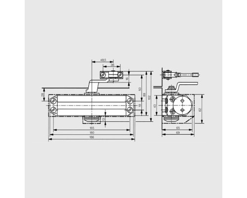 Доводчик Dorma (Дорма) дверной TS 77 EN4, с рычажной тягой, коричневый Доводчик Dorma (Дорма) дверной TS 77 EN4, с рычажной тягой, коричневый