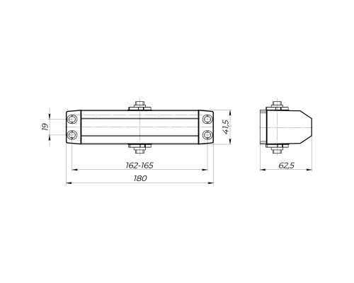 Доводчик Ajax (Аякс) дверной DCTR80-140 (TDR-140) 80-140кг AL алюминий Доводчик Ajax (Аякс) дверной DCTR80-140 (TDR-140) 80-140кг AL алюминий