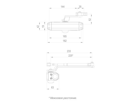 Доводчик Fuaro (Фуаро) дверной DC20-4 (DC-204) BR до 85 кг (коричневый) Доводчик Fuaro (Фуаро) дверной DC20-4 (DC-204) BR до 85 кг (коричневый)