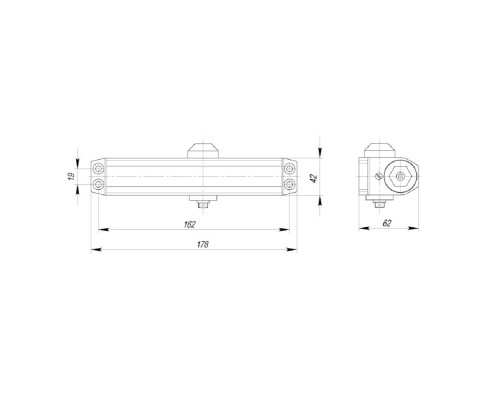 Доводчик Ajax (Аякс) дверной DCTR50-100 (TDR-100) 50-100кг WH белый Доводчик Ajax (Аякс) дверной DCTR50-100 (TDR-100) 50-100кг WH белый