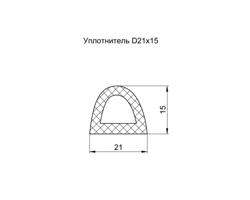 Уплотнитель Fuaro (Фуаро) самоклеящийся ADH/D-21x15mm, WHITE белый 50m