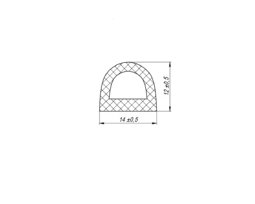 Уплотнитель Fuaro (Фуаро) самоклеящийся ADH/D-14x12mm, WHITE белый 120m
