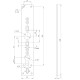 Планка Fuaro (Фуаро) для ручки накладной Plate AP.H-101 с фиксацией ключом (для ANTI-PANIC 1700B/C) 2 шт.