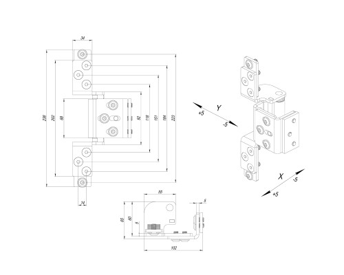 Петля Fuaro (Фуаро) скрытой установки HH-120 (hide hinge) до 120 кг (на 2 петли) Петля Fuaro (Фуаро) скрытой установки HH-120 (hide hinge) до 120 кг (на 2 петли)