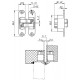 Петля Armadillo (Армадилло) скрытой установки U3D4200L SG левая (Architect 3D-ACH 40) мат. золото 40 кг