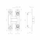 Петля Armadillo (Армадилло) скрытой установки U3D3000.VPG SC мат. хром TECH