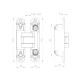 Петля Armadillo (Армадилло) скрытой установки U3D3000.VPG AB бронза TECH