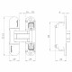 Петля Armadillo (Армадилло) скрытой установки U3D6002.TG SC мат. хром