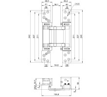 Петля Fuaro (Фуаро) скрытой установки HH-180-200 (200 кг на 2 петли, 180 угол открывания) BL (черная)