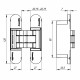 Петля Armadillo (Армадилло) скрытой установки U3D7000 FSG флор. золото TECH