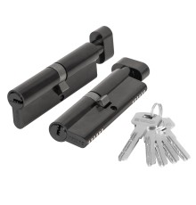 Цилиндровый Fuaro (Фуаро) механизм (200 ZM/100) 2000ZM Knob 100 (45+10+45) BL-24 черный 5Key с вертушкой