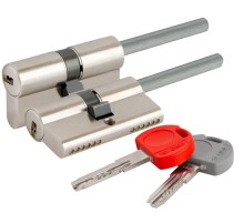 Цилиндровый механизм Cisa (Чиза) под вертушку (дл. шток) ASIX PRO OE307-91.12SD(75 мм/40+10+25), НИКЕЛЬ