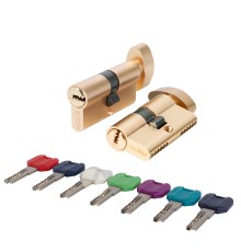 Цилиндровый Punto (Пунто) механизм MaxPro7002Knob70mm(30+10+30) SSG сатин.золото 7key с вертушкой