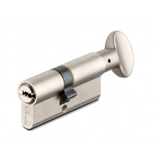 Цилиндровый механизм Kale kilit (Кале килит) с вертушкой 164 SM/90 (35+10+45) mm никель 5 кл.