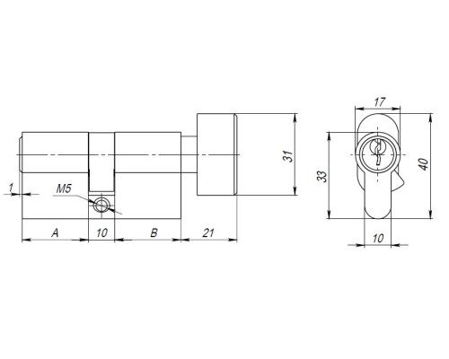 Цилиндровый Ajax (Аякс) механизм (AX102/70) AX1002Knob70 (35+10+25) CP хром с вертушкой Цилиндровый Ajax (Аякс) механизм (AX102/70) AX1002Knob70 (35+10+25) CP хром с вертушкой