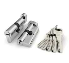 Цилиндровый Fuaro (Фуаро) механизм (R602/100) R6002Knob100(45+10+45) CP хром 5Key с вертушкой