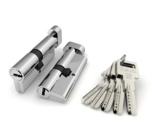 Цилиндровый Fuaro (Фуаро) механизм (R602/90) R6002Knob90(40+10+40) CP хром 5Key с вертушкой