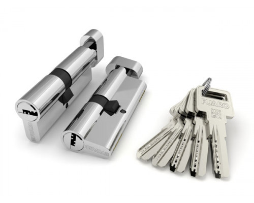 Цилиндровый Fuaro (Фуаро) механизм (R602/90) R6002Knob90(40+10+40) CP хром 5Key с вертушкой Цилиндровый Fuaro (Фуаро) механизм (R602/90) R6002Knob90(40+10+40) CP хром 5Key с вертушкой