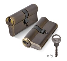 Цилиндровый Fuaro (Фуаро) механизм (100 ZA/70) 1000ZAKey70(30+10+30) AB бронза 5Key