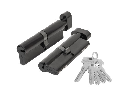 Цилиндровый Fuaro (Фуаро) механизм (200 ZM/100) 2000ZM Knob 100 (60+10+30) BL-24 черный 5Key с вертушкой Цилиндровый Fuaro (Фуаро) механизм (200 ZM/100) 2000ZM Knob 100 (60+10+30) BL-24 черный 5Key с вертушкой