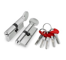 Цилиндровый Fuaro (Фуаро) механизм (D-PRO502/90) D-PRO5002Knob90(40+10+40) CP хром 5Key