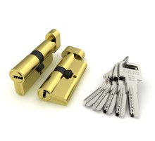 Цилиндровый механизм Fuaro (Фуаро) с вертушкой R602/68 mm (26+10+32) PB латунь 5 кл.