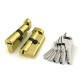 Цилиндровый механизм Fuaro (Фуаро) с вертушкой R602/68 mm (26+10+32) PB латунь 5 кл.