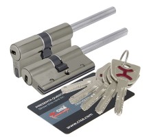 Цилиндровый механизм Cisa (Чиза) под вертушку (дл. шток) AP4S 0P3S7-12.12. (70 мм/35+10+25), НИКЕЛЬ